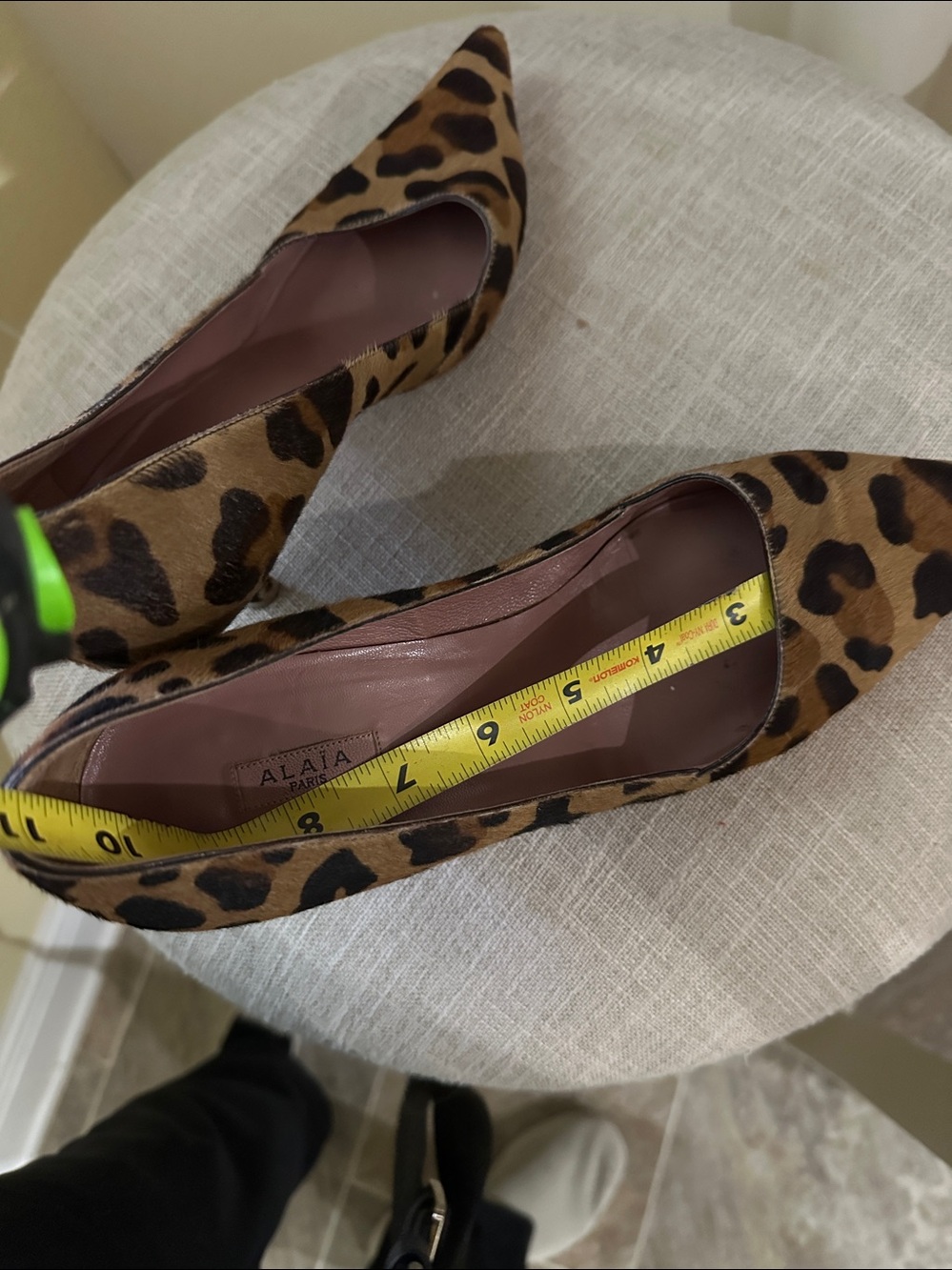 Azzedine Alaia Leopard-Pony hair Pointed-Toe Heels - Brown & Black 39 - Picture 15 of 15
